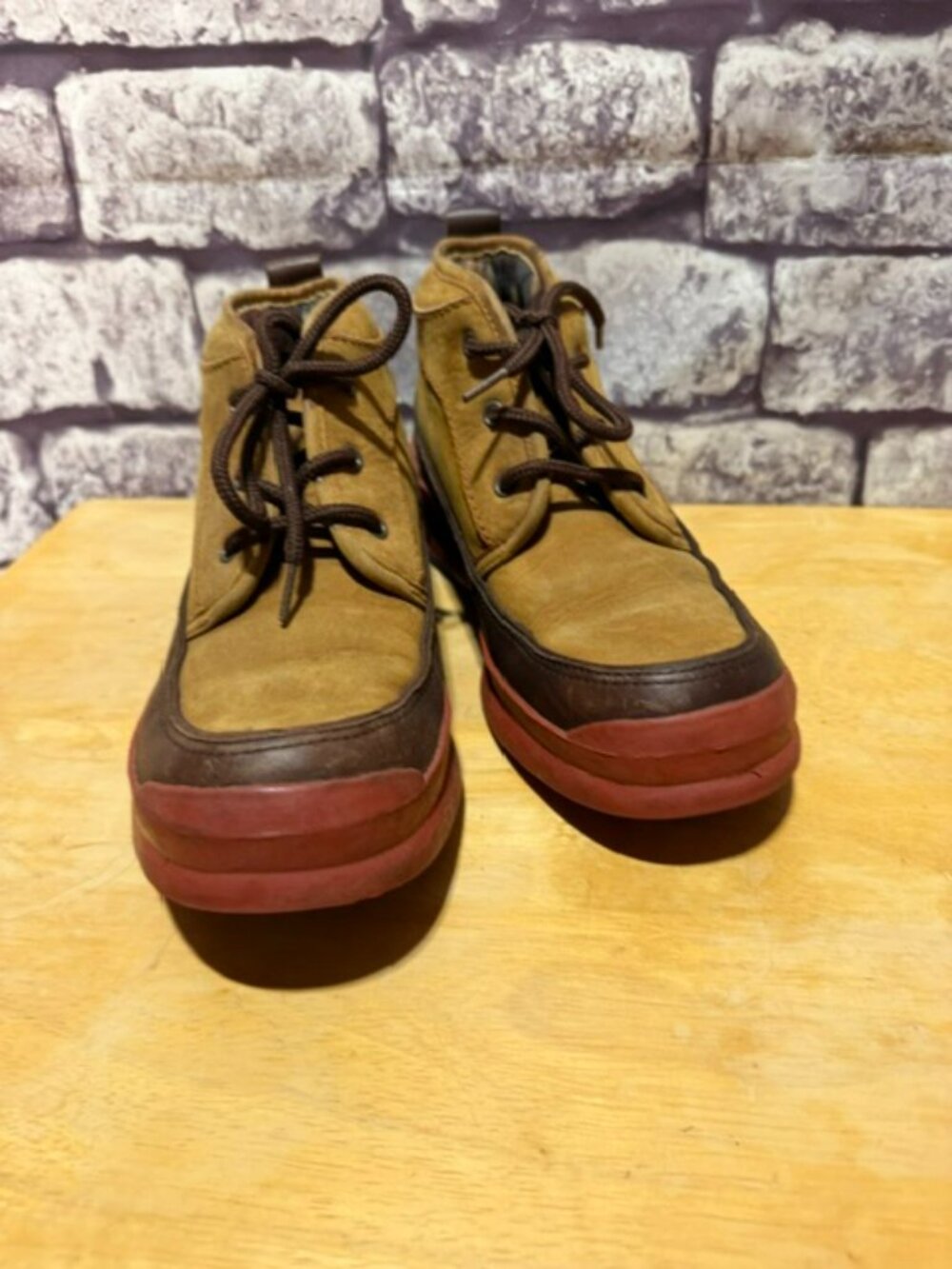 Cole Haan Brown Lace Up Ankle Boots Size 8 - Picture 4 of 6